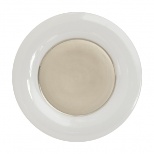 Assiettes de présentation 30 cm - Blanc/Platine