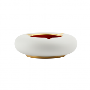 Cendrier Rond - Rouge/Blanc/Or