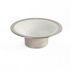 Coupelle 18 cm - Blanc/Platine