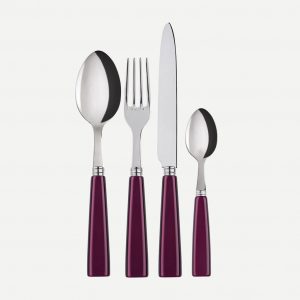 Icone les 4 couverts - Aubergine