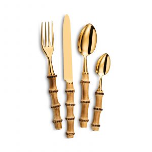Bambou doré les 4 couverts