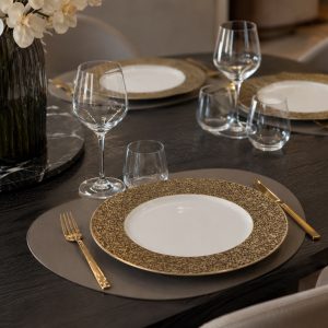 Lot de 15 Assiettes le Fil - Or
