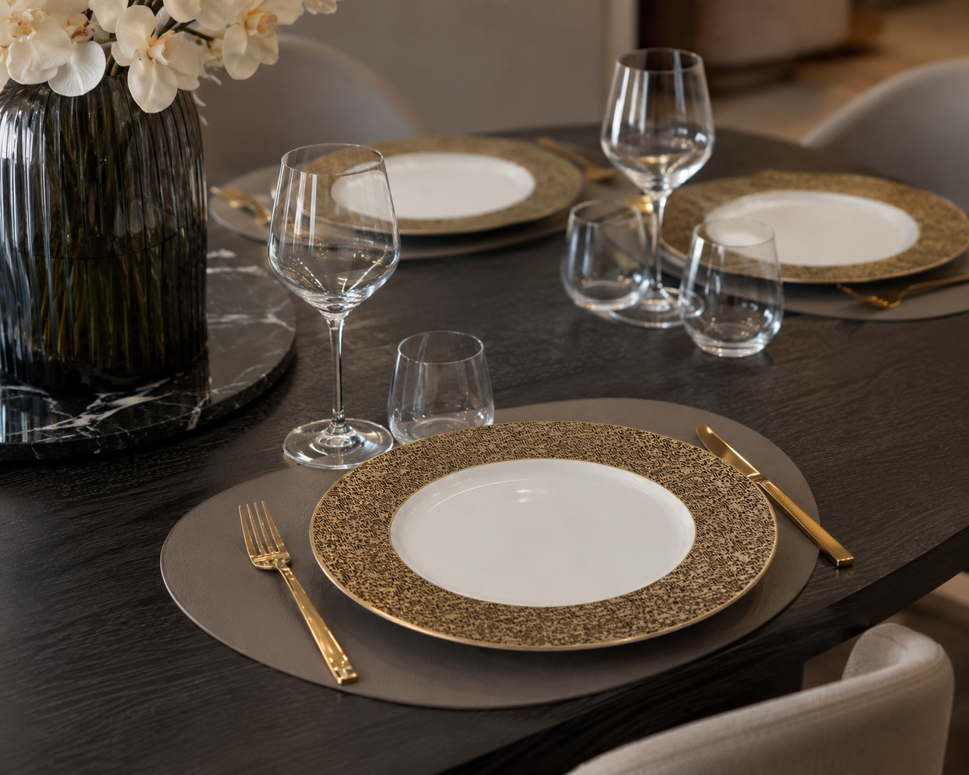 Lot de 8 assiettes plates Le Fil