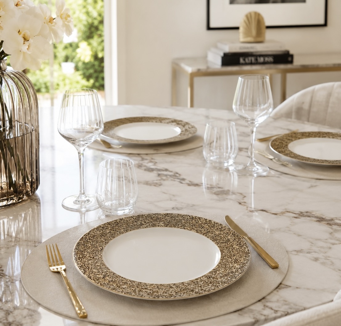 Lot de 8 assiettes plates Le Fil